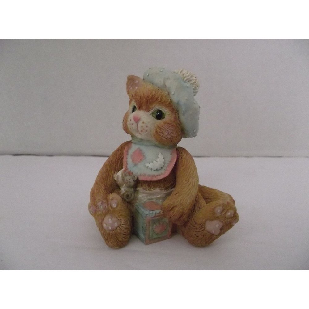 Vtg. 1992 Ensco Priscilla Hillman A Bundle of Love Cat Figurine